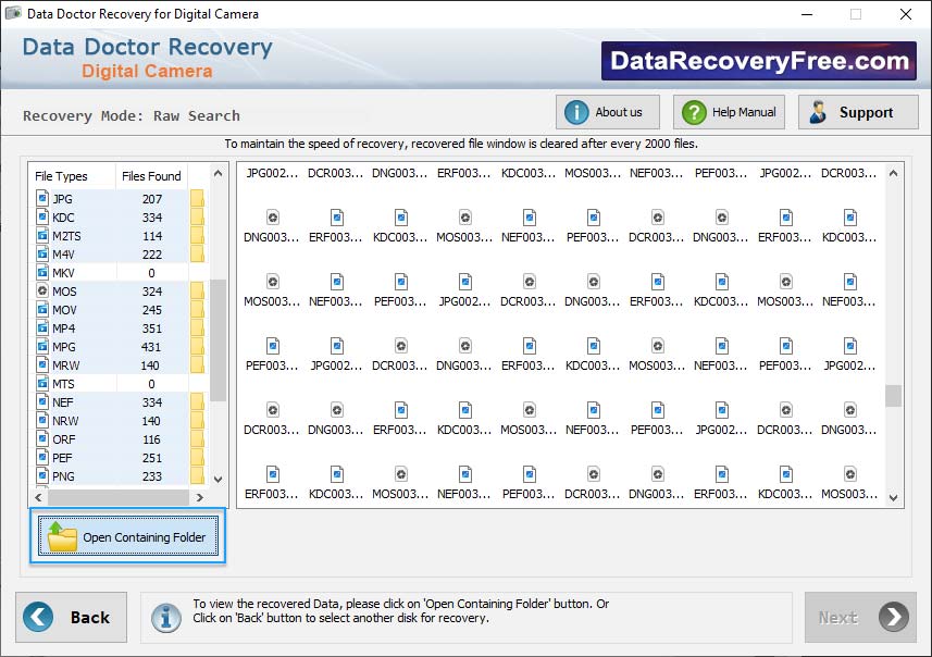 Save recovered files