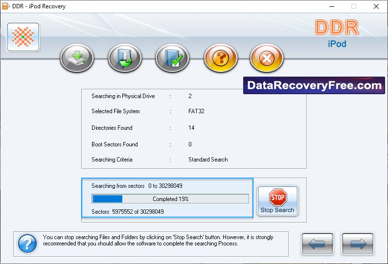 Files searching process