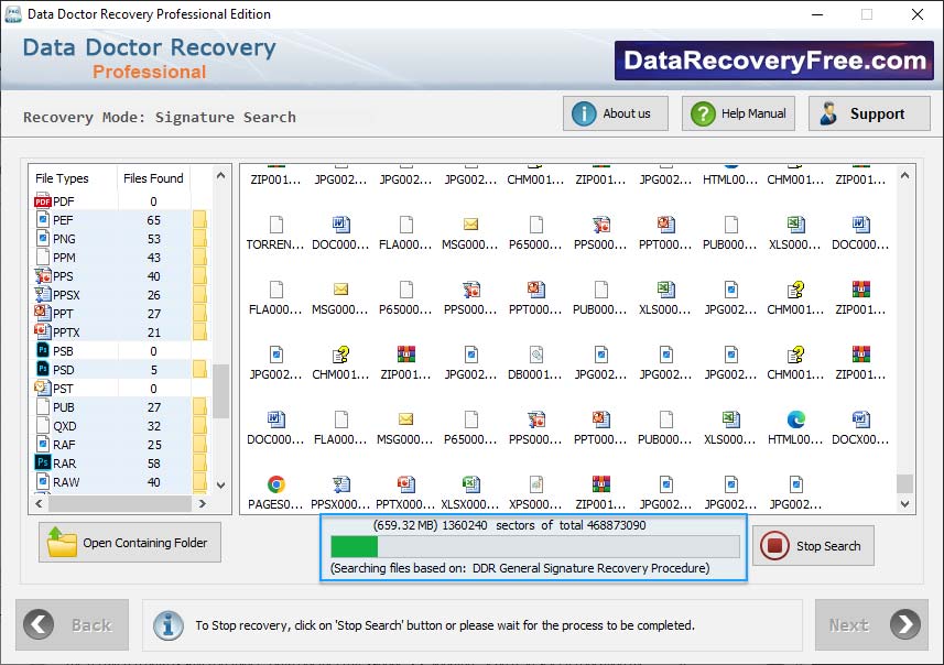 Data recovery process is going on