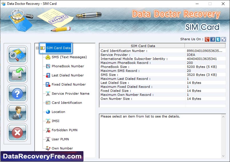 View SIM card information